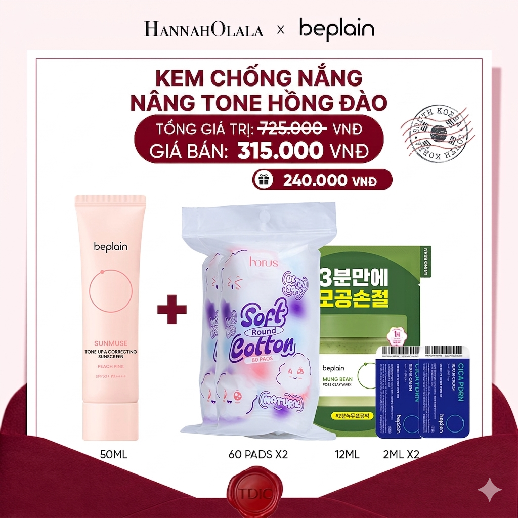  KEM CHỐNG NẮNG BEPLAIN SUNMUSE SUNSCREEN SPF50+ PA++++ 50ML PHÂN LOẠI BẤT KÌ_M19 