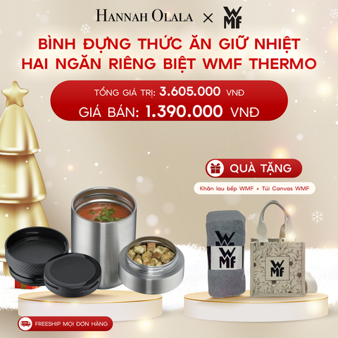  A530_DEAL 12: BÌNH ĐỰNG THỨC ĂN GIỮ NHIỆT HAI NGĂN RIÊNG BIỆT WMF THERMO 