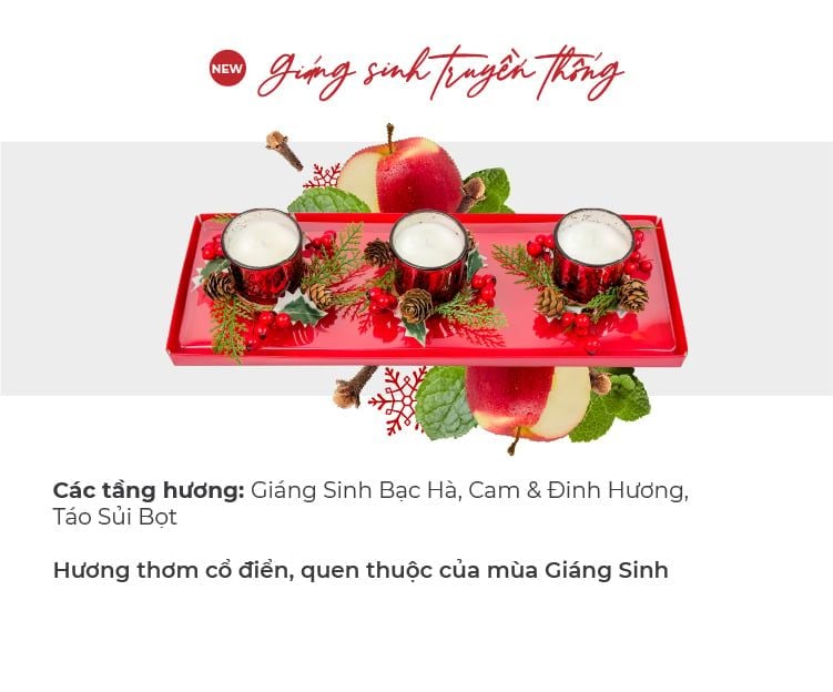  DEAL 8: MUA COMBO 2 SET NẾN GIÁNG SINH ZENME GIÁ GIẢM CÒN 1.200.000Đ (CHỌN THÊM MÙI NOTE VÀO GHI CHÚ)
TẶNG 1 TINH DẦU 4HOME 10ML TRỊ GIÁ 299.000Đ 