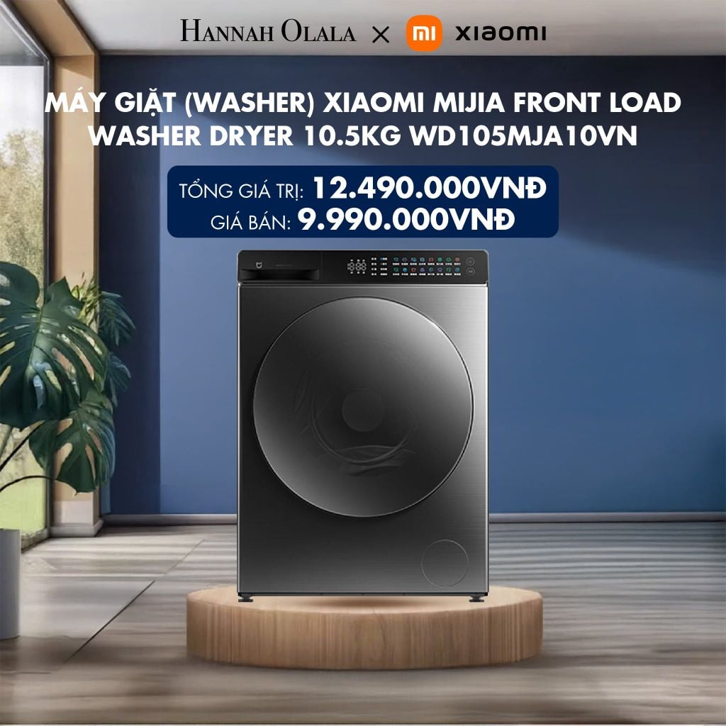  MÁY GIẶT (WASHER) XIAOMI MIJIA FRONT LOAD WASHER DRYER 10.5KG WD105MJA10VN - DEAL 6 