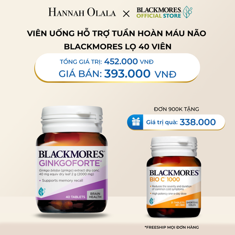  DEAL 3: VIÊN UỐNG HỖ TRỢ TUẦN HOÀN MÁU NÃO BLACKMORES GINKGOFORTE LỌ 40 VIÊN 