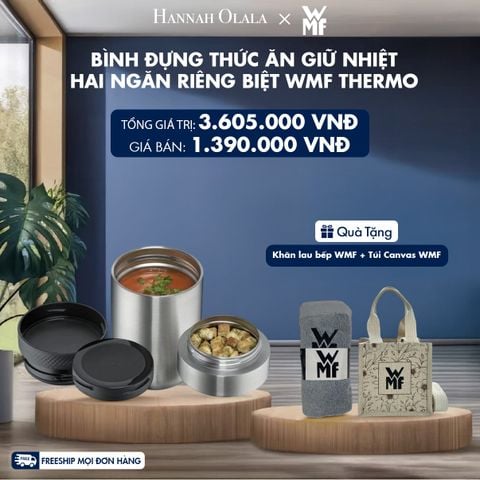  BÌNH ĐỰNG THỨC ĂN GIỮ NHIỆT HAI NGĂN RIÊNG BIỆT WMF THERMO 