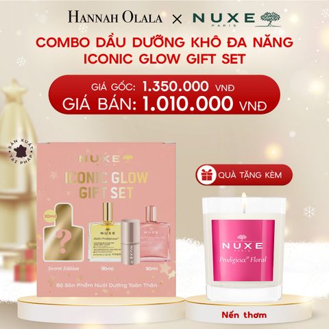  A134_Deal 11: [SET LỄ HỘI] COMBO DẦU DƯỠNG KHÔ ĐA NĂNG ICONIC GLOW GIFT SET 