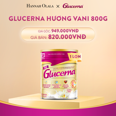  E82_DEAL 1: 1 LON GLUCERNA DẠNG BỘT HƯƠNG VANI 800G 