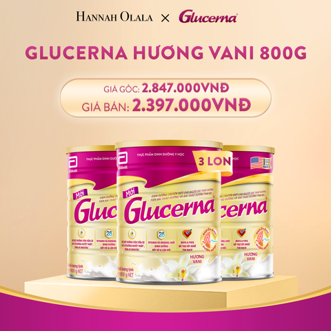  E84_DEAL 3: 3 LON GLUCERNA DẠNG BỘT HƯƠNG VANI 800G 