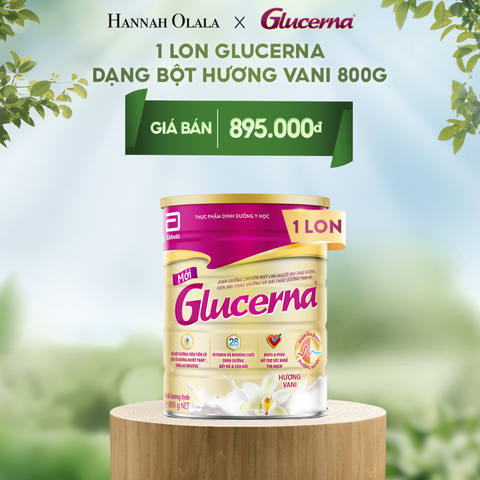  E122_DEAL 1: 1 LON GLUCERNA DẠNG BỘT HƯƠNG VANI 800G 