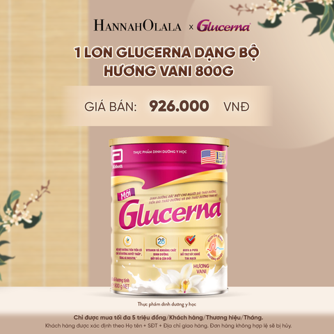  1 LON GLUCERNA DẠNG BỘT HƯƠNG VANI 800G DEAL 1: - A757 