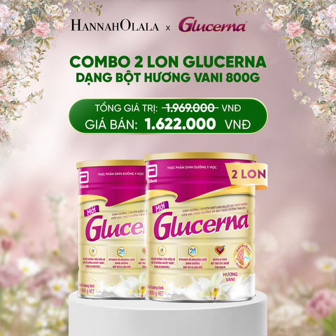  DEAL 2: 2 LON GLUCERNA DẠNG BỘT HƯƠNG VANI 800G 