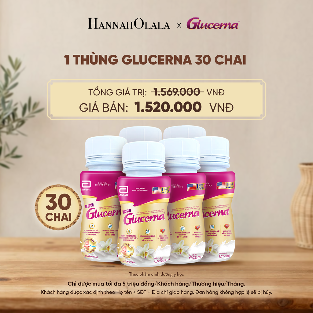  1 THÙNG GLUCERNA 30 CHAI DEAL 4: - D31 