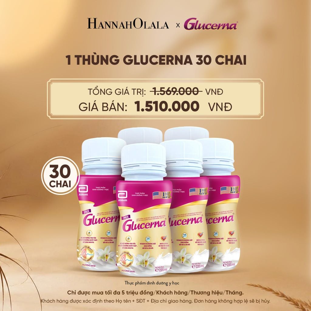  1 THÙNG GLUCERNA 30 CHAI DEAL 4: - E159 