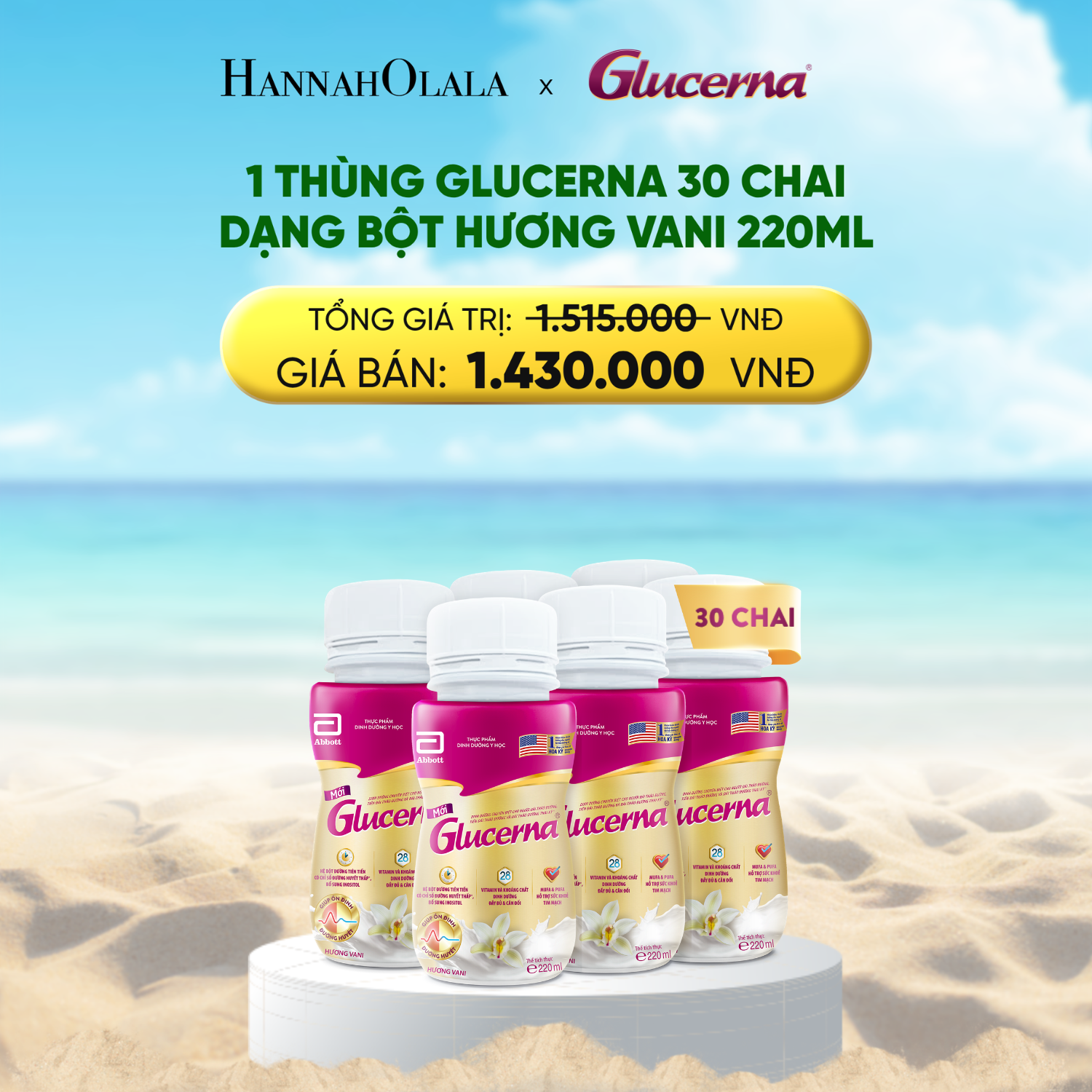 Sữa Bột Glucerna 30 Chai