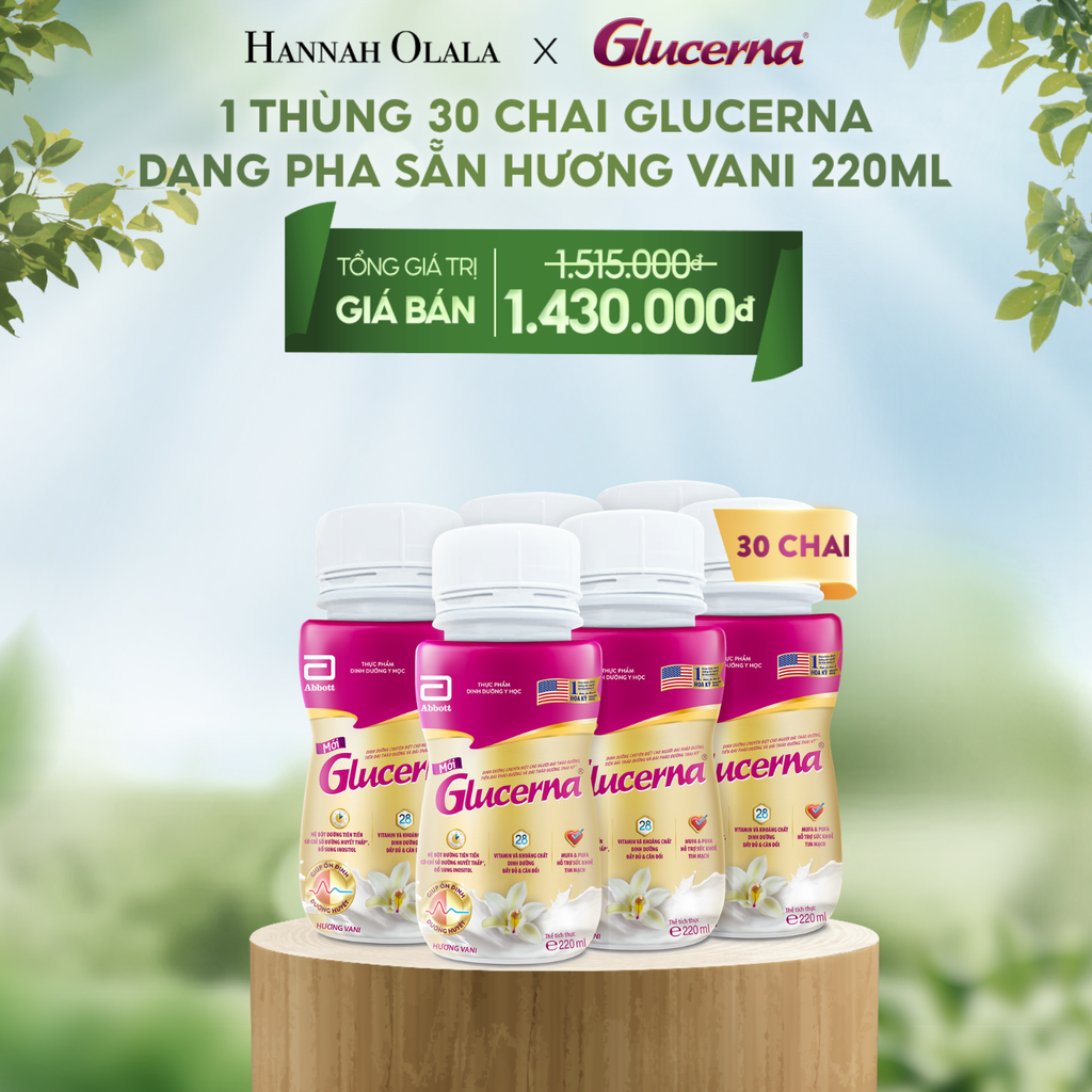  E125_DEAL 4: 1 THÙNG GLUCERNA 30 CHAI 