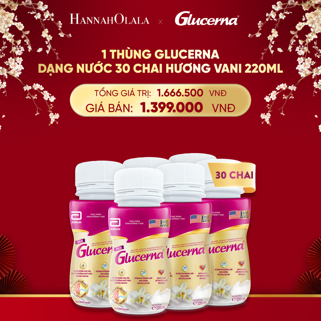  A46_DEAL 4: 1 THÙNG GLUCERNA 30 CHAI 