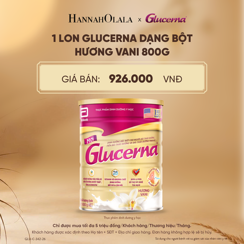  1 LON GLUCERNA DẠNG BỘT HƯƠNG VANI 800G DEAL 1: - E97 