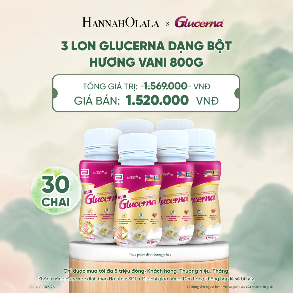  1 THÙNG GLUCERNA 30 CHAI DEAL 4: - A1573 
