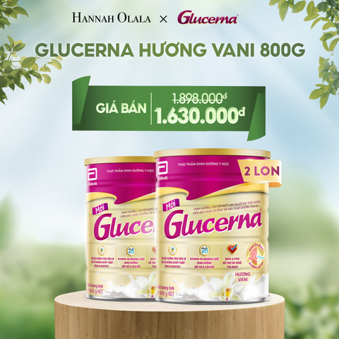  DEAL 2: 2 LON GLUCERNA DẠNG BỘT HƯƠNG VANI 800G 