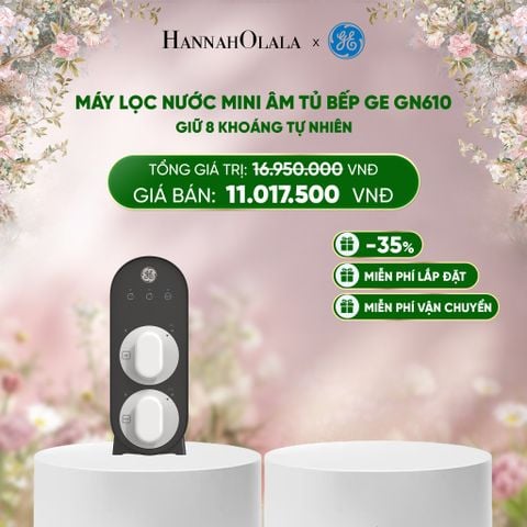  DEAL 3: MÁY LỌC NƯỚC MINI ÂM TỦ BẾP GE GN610 - GIỮ 8 KHOÁNG TỰ NHIÊN 