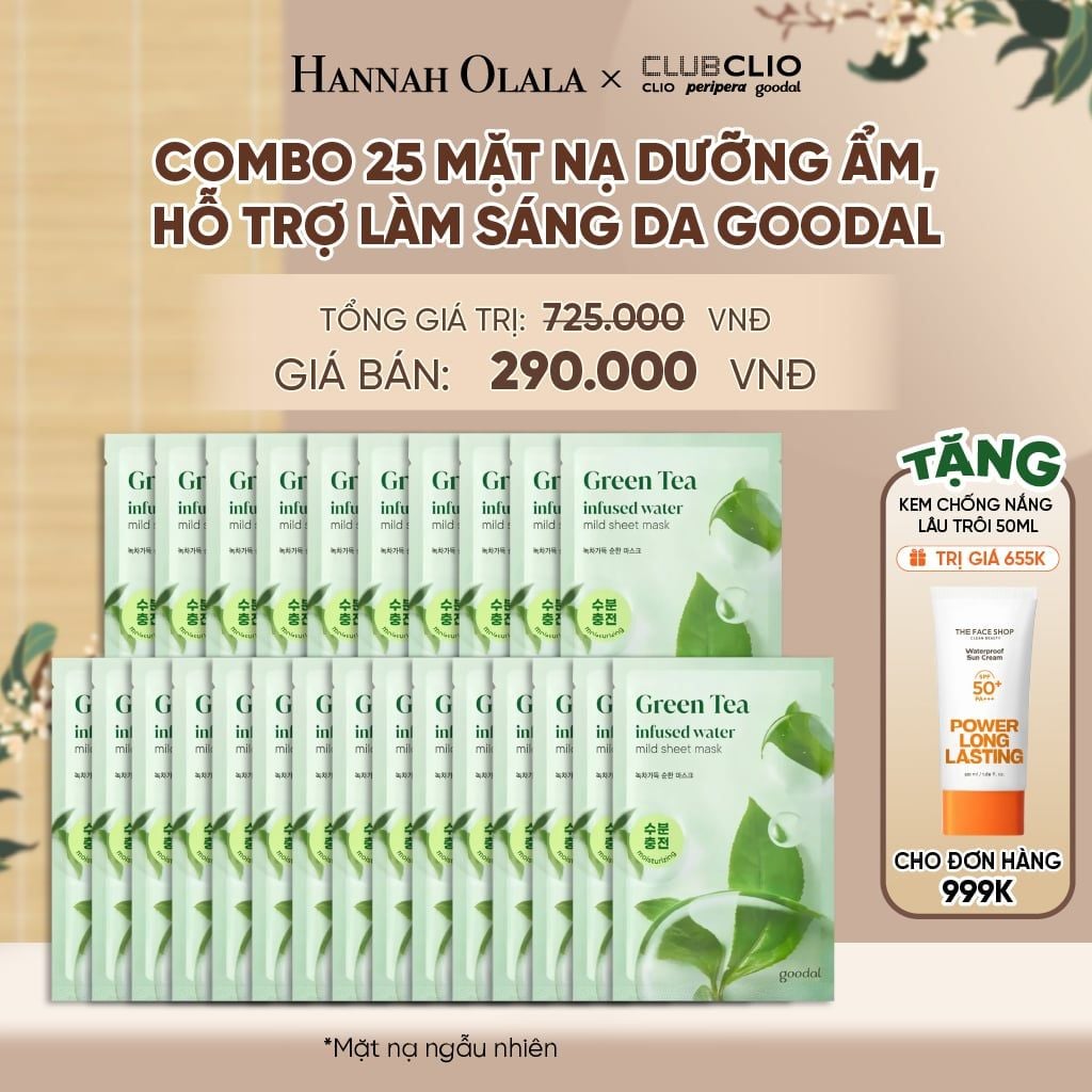  COMBO 25 MẶT NẠ DƯỠNG ẨM, HỖ TRỢ LÀM SÁNG DA GOODAL - A2078 