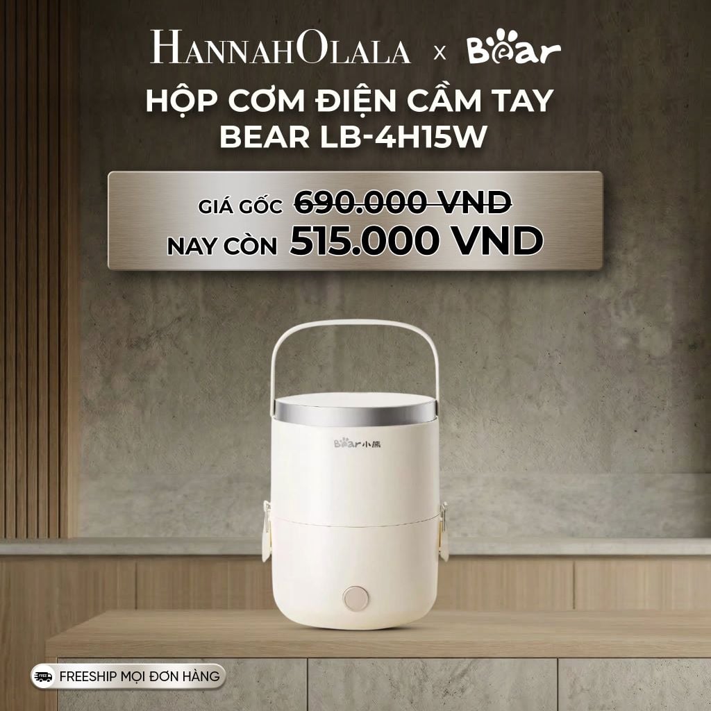  DEAL 13: HỘP CƠM ĐIỆN CẦM TAY BEAR LB-4H15W 