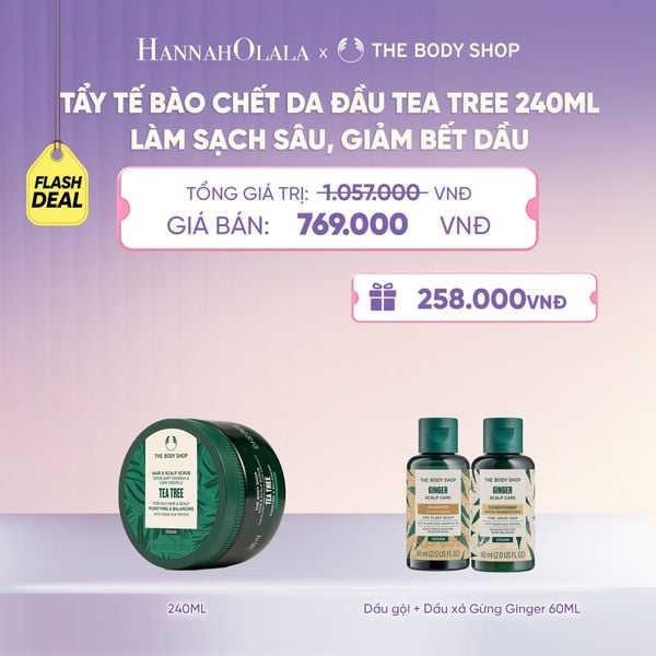  TẨY TẾ BÀO CHẾT LÀM SẠCH & CÂN BẰNG DA ĐẦU NHỜN TEA TREE HAIR SCRUB 240ML - H052 