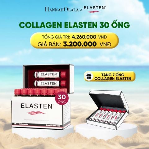  A3001_DEAL 2: [FLASH DEAL] 1 HỘP 30 ỐNG COLLAGEN ELASTEN HỘP 30 ỐNG X 25ML 