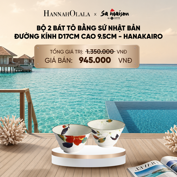  BỘ 2 BÁT TÔ BẰNG SỨ NHẬT BẢN ĐƯỜNG KÍNH D17CM CAO 9.5CM - DEAL 8_ D2048 