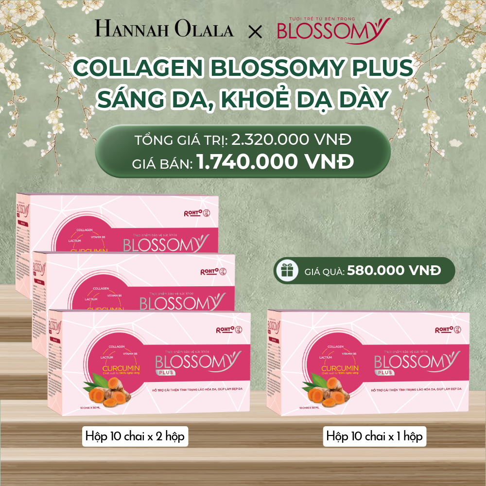  DEAL 3: MUA 3 HỘP 10 TẶNG 1 HỘP 10 THỰC PHẨM BẢO VỆ SỨC KHỎE BLOSSOMY PLUS (MÀU HỒNG) (HỘP 10 CHAI X 4 HỘP) 