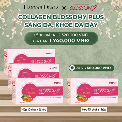  DEAL 3: MUA 3 HỘP 10 TẶNG 1 HỘP 10 THỰC PHẨM BẢO VỆ SỨC KHỎE BLOSSOMY PLUS (MÀU HỒNG) (HỘP 10 CHAI X 4 HỘP) 