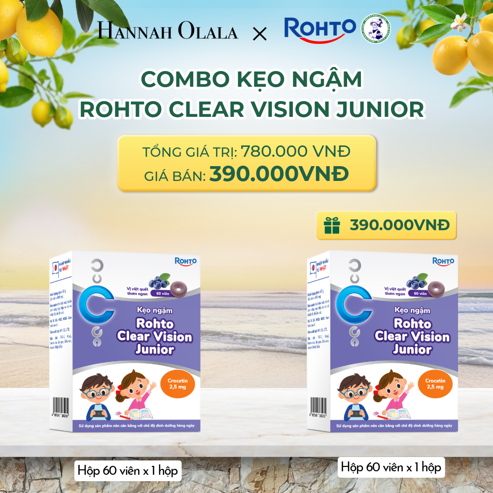  MUA 01 TẶNG 01 HỘP KẸO NGẬM ROHTO CLEAR VISION JUNIOR - A264 