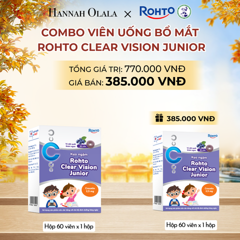  MUA 01 HỘP KẸO NGẬM ROHTO CLEAR VISION JUNIOR TẶNG 1 HỘP KẸO NGẬM ROHTO CLEAR VISION JUNIOR - E862 