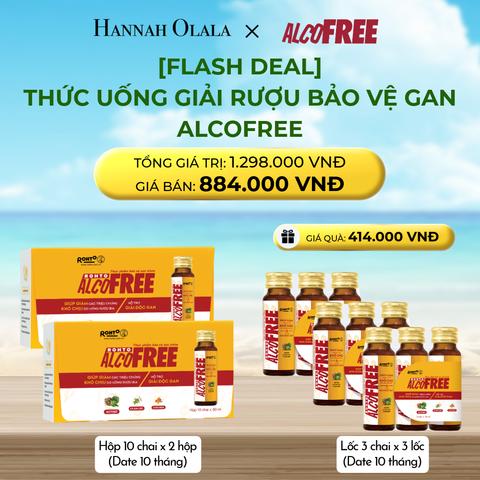  DEAL 11: MUA 2 HỘP 10 - TẶNG 3 LỐC 3 THỰC PHẨM CHỨC NĂNG MÁT GAN GIẢI RƯỢU PHỤC HỒI SỨC KHỎE ALCOFREE (HỘP 10 CHAI X 2 HỘP VÀ LỐC 3 CHAI X 3 LỐC) (DATE 10 THÁNG) 