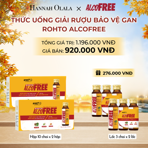  MUA 2 HỘP 10 TẶNG 2 LỐC 3 THỰC PHẨM CHỨC NĂNG MÁT GAN GIẢI RƯỢU PHỤC HỒI SỨC KHỎE ALCOFREE (HỘP 10 CHAI X 2 HỘP VÀ LỐC 3 CHAI X 2 LỐC) - E165 