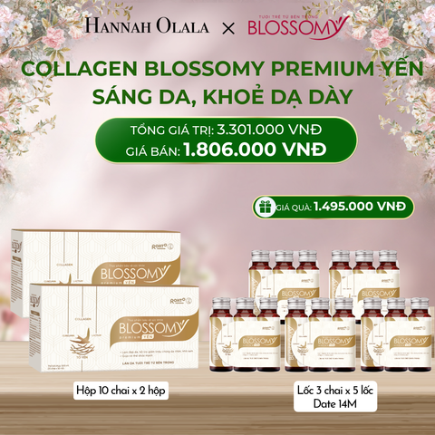  DEAL 7: MUA 2 HỘP 10 THỰC PHẨM BẢO VỆ SỨC KHỎE BLOSSOMY PREMIUM THẢO DƯỢC - TẶNG 7 LỐC 3 THỰC PHẨM BẢO VỆ SỨC KHỎE BLOSSOMY PREMIUM THẢO DƯỢC (LỐC 3 DATE 9 THÁNG) (HỘP 10 CHAI X 2 HỘP & LỐC 3 CHAI X 7 LỐC) 