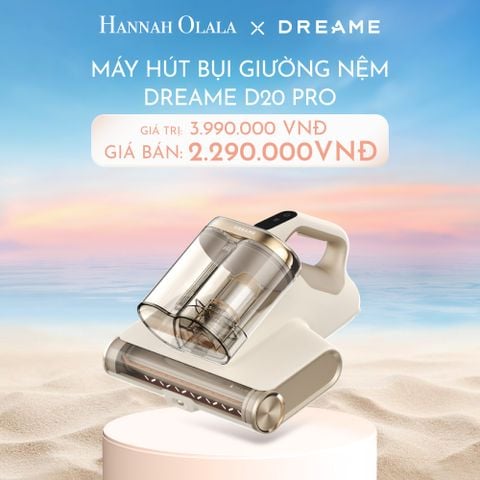  C434_DEAL 12: MÁY HÚT BỤI GIƯỜNG NỆM DIỆT KHUẨN UV, LỌC BỤI MỊN DREAME D20 PRO - BẢN QUỐC TẾ - BẢO HÀNH 24 THÁNG 