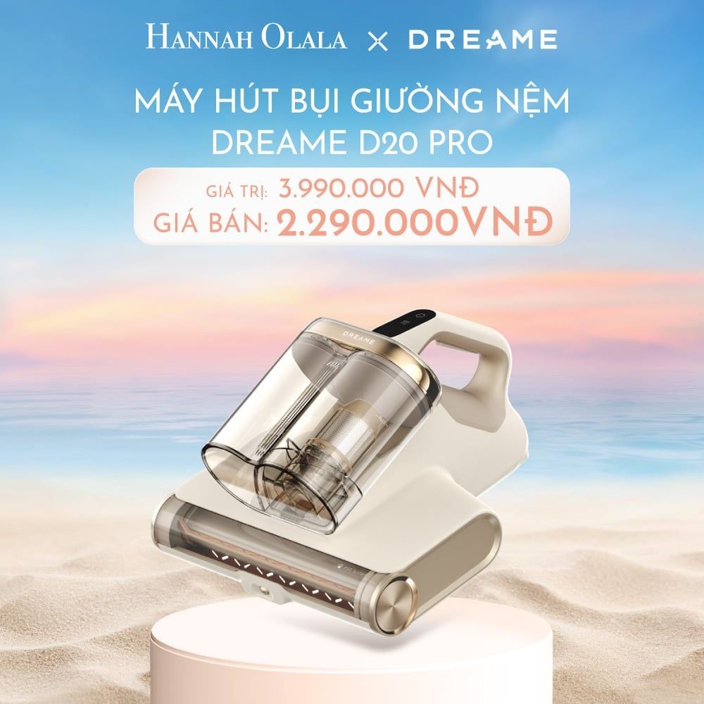  C434_DEAL 12: MÁY HÚT BỤI GIƯỜNG NỆM DIỆT KHUẨN UV, LỌC BỤI MỊN DREAME D20 PRO - BẢN QUỐC TẾ - BẢO HÀNH 24 THÁNG 