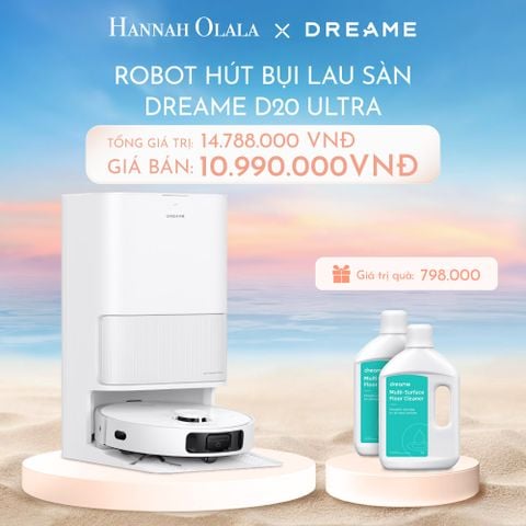  C421_DEAL 1: ROBOT HÚT BỤI LAU SÀN DREAME D20 ULTRA - BẢN QUỐC TẾ - BẢO HÀNH 24 THÁNG 