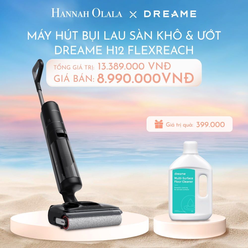  C423_DEAL 16: MÁY HÚT BỤI LAU SÀN KHÔ & ƯỚT H12 FLEXREACH - BẢN QUỐC TẾ - BẢO HÀNH 24 THÁNG 