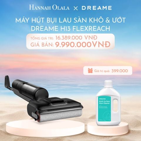  C435_DEAL 13: MÁY HÚT BỤI LAU SÀN KHÔ & ƯỚT DREAME H13 FLEXREACH - BẢN QUỐC TẾ - BẢO HÀNH 24 THÁNG 