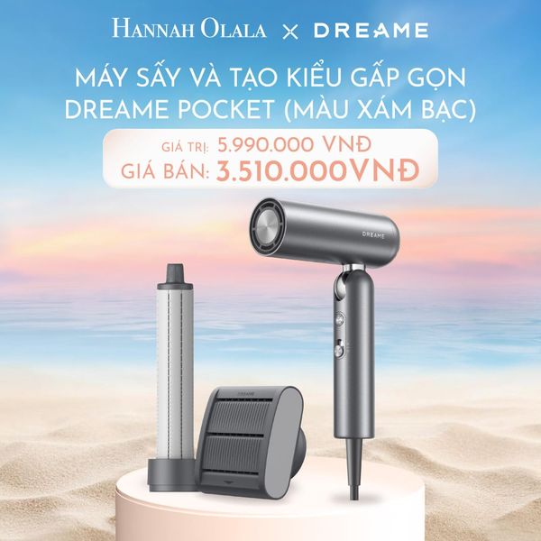  C433_DEAL 11: MÁY SẤY VÀ TẠO KIỂU GẤP GỌN DREAME POCKET - HÀNG CHÍNH HÃNG - BẢO HÀNH 24 THÁNG 