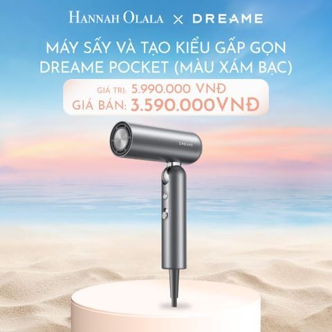  C433_DEAL 11: MÁY SẤY VÀ TẠO KIỂU GẤP GỌN DREAME POCKET - HÀNG CHÍNH HÃNG - BẢO HÀNH 24 THÁNG 