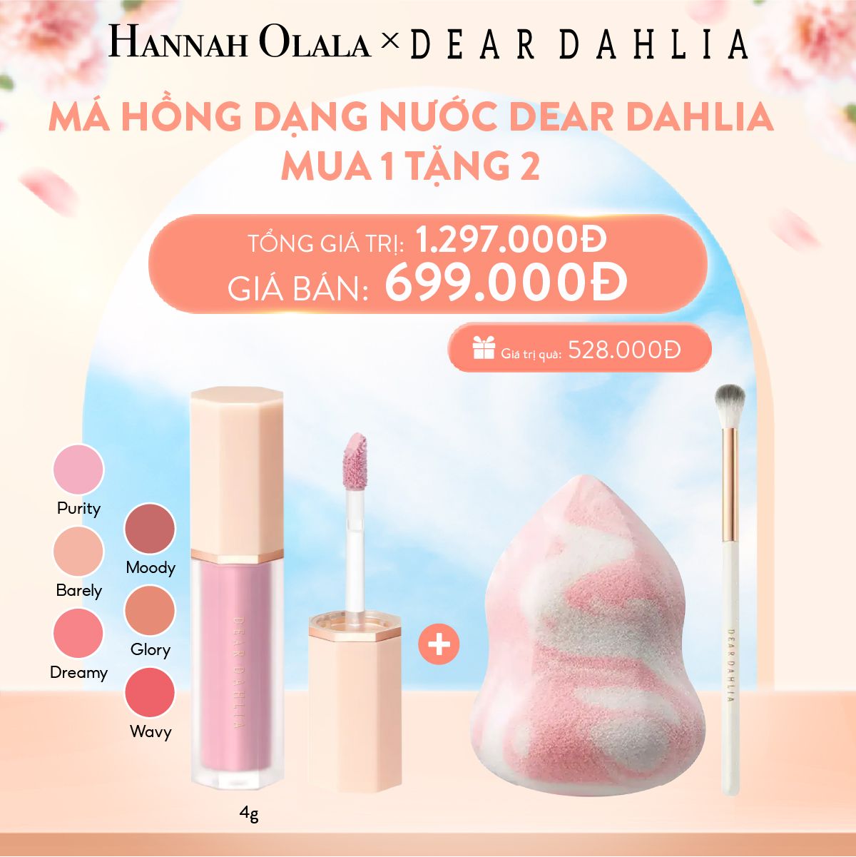  A216_DEAL 3: MÁ HỒNG DẠNG NƯỚC DEAR DAHLIA 