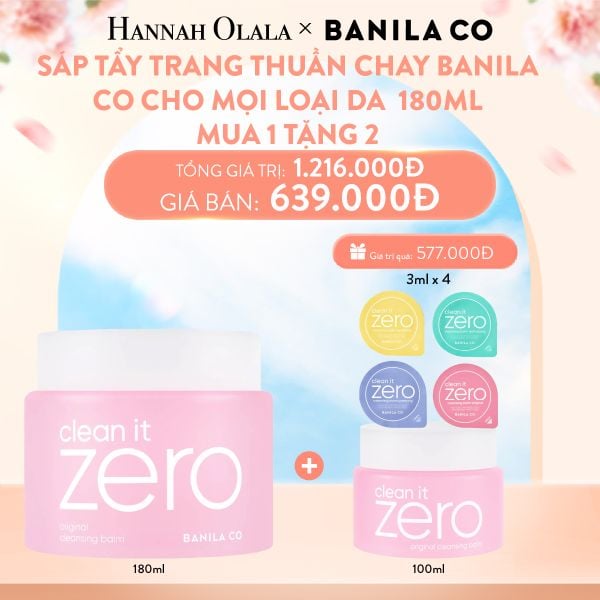  A102_DEAL 1: SÁP TẨY TRANG THUẦN CHAY BANILA CO CHO MỌI LOẠI DA 180ML 