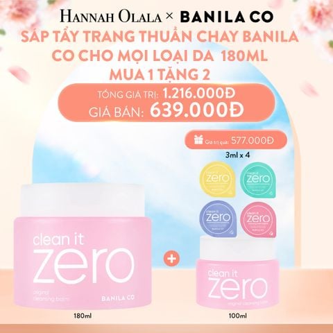  A102_DEAL 1: SÁP TẨY TRANG THUẦN CHAY BANILA CO CHO MỌI LOẠI DA 180ML 