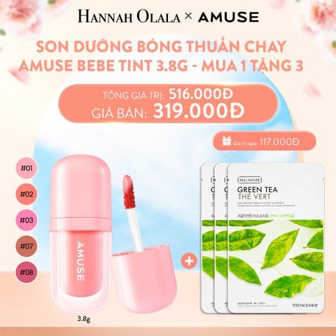  A8_DEAL 1: SON DƯỠNG BÓNG THUẦN CHAY AMUSE BEBE TINT 3.8G 