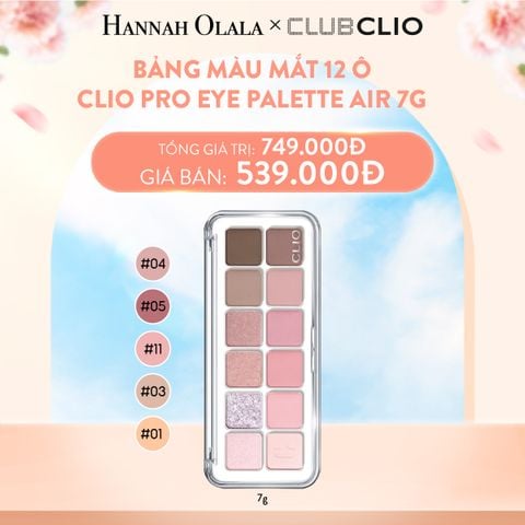  A177_DEAL 1: BẢNG MÀU MẮT 12Ô CLIO PRO EYE PALETTE AIR 7G 