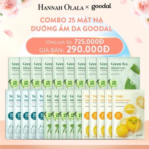  A334_DEAL 2: COMBO 25 MẶT NẠ DƯỠNG ẨM DA GOODAL 