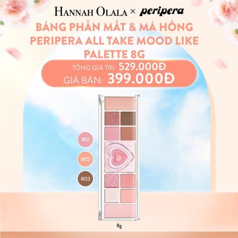  A638_DEAL 1: BẢNG PHẤN MẮT & MÁ HỒNG PERIPERA ALL TAKE MOOD LIKE PALETTE 8G 