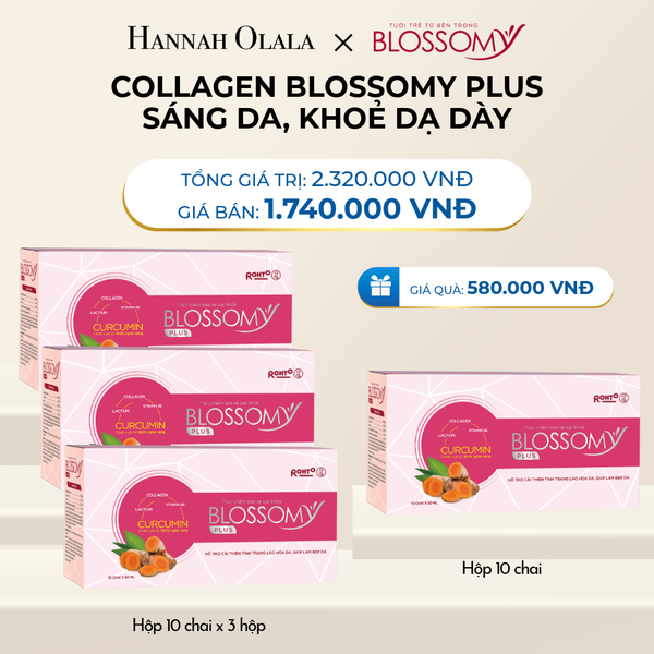  DEAL 2: MUA 3 HỘP 10 TẶNG 1 HỘP 10 THỰC PHẨM BẢO VỆ SỨC KHỎE BLOSSOMY PLUS (MÀU HỒNG) (HỘP 10 CHAI X 4 HỘP) 
