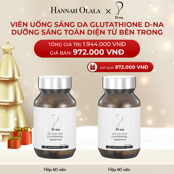  A1213_DEAL 11: FLASH DEAL: MUA 1 TẶNG 1 HỘP VIÊN UỐNG TRẮNG DA GLUTATHIONE D-NA (HỘP 60V x 2 HỘP) 