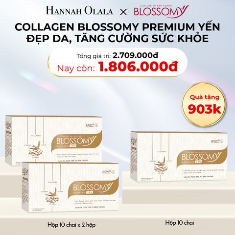  D7_DEAL 16: MUA 2 HỘP 10 TẶNG 1 HỘP 10 THỰC PHẨM BẢO VỆ SỨC KHỎE BLOSSOMY PREMIUM TỔ YẾN (MÀU VÀNG) (HỘP 10 CHAI X 3 HỘP) 